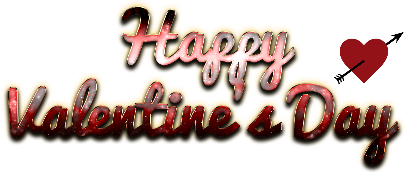 Download Happy Valentines Day Word Calligraphy Full Size Png Image Pngkit