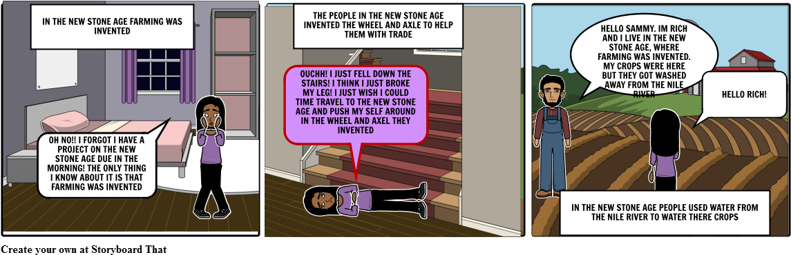 The New Stone Age - Cartoon (1164x385), Png Download