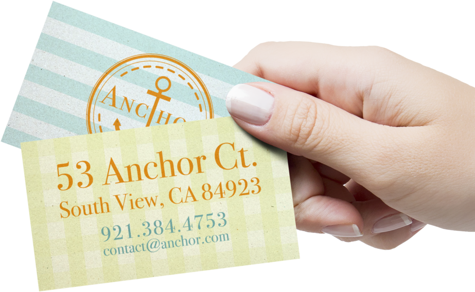 Bc - Anchor - Professional Business Cards Example (1000x651), Png Download