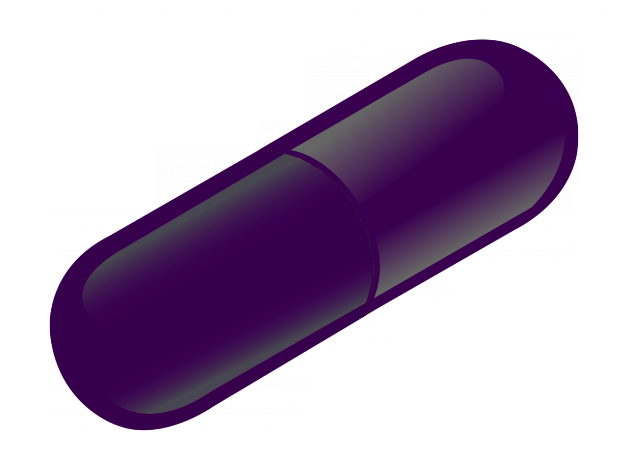 Grape Flavored Gelatin Capsules - Pill (1280x925), Png Download