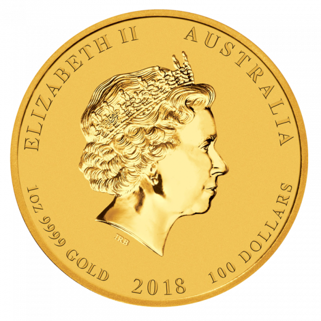1 Oz Dragon And Phoenix Gold Coin Back - 10 Oz Gold Coin (650x650), Png Download