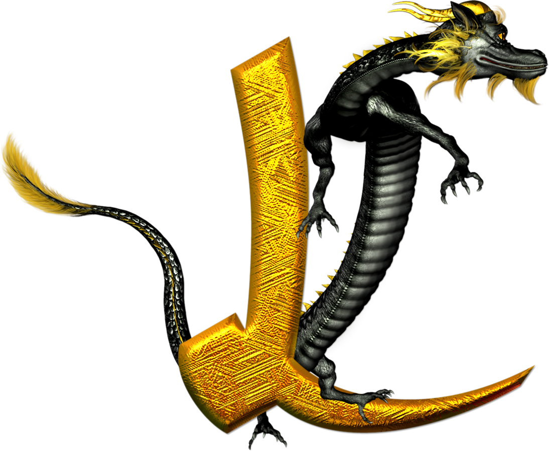 Alfabeto Animal, Scrapbook Images, Gold Dragon, Alphabet - Gifs De Letras Chinas (1094x900), Png Download