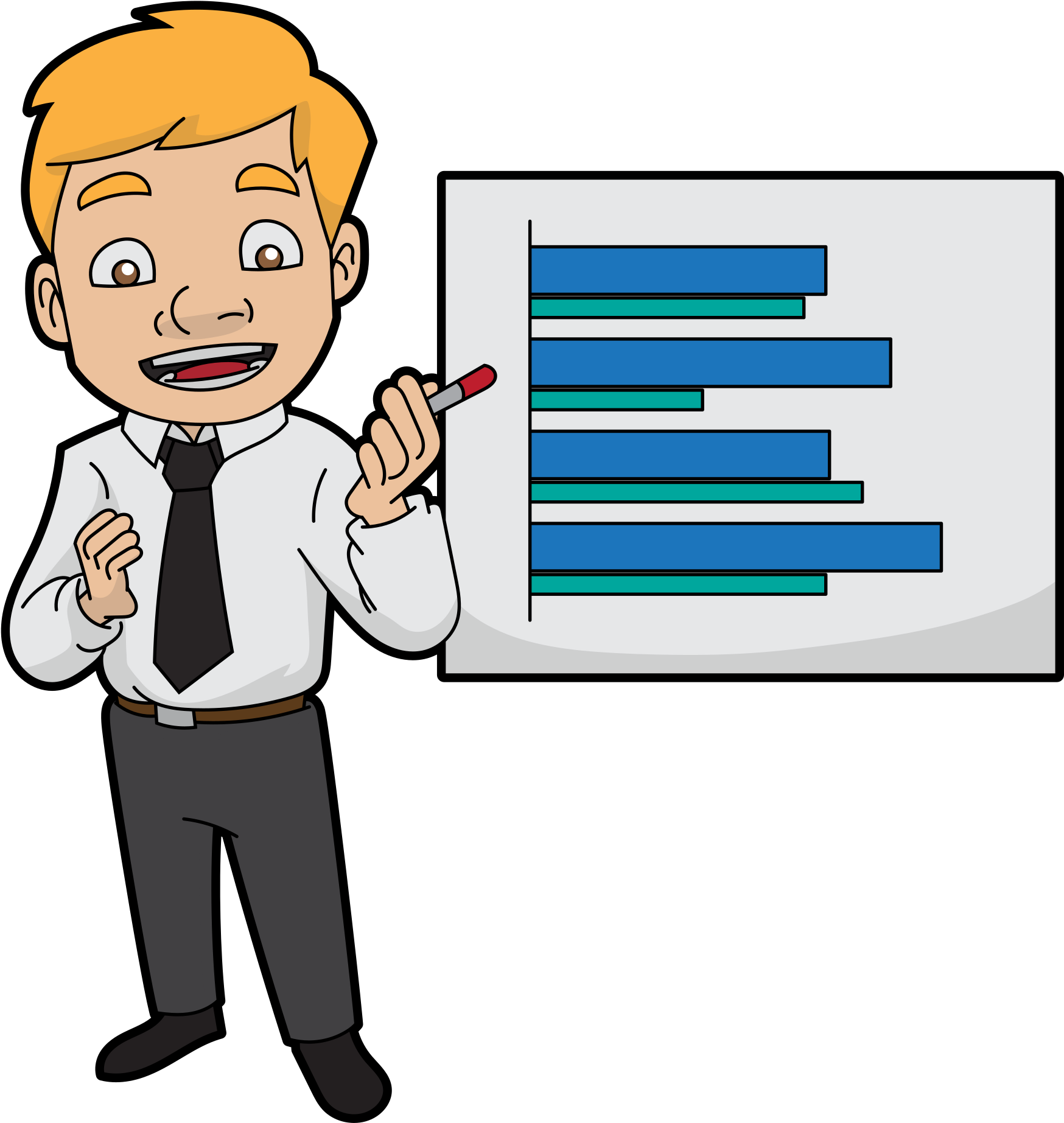 Open - Cartoon Executive (2000x1976), Png Download