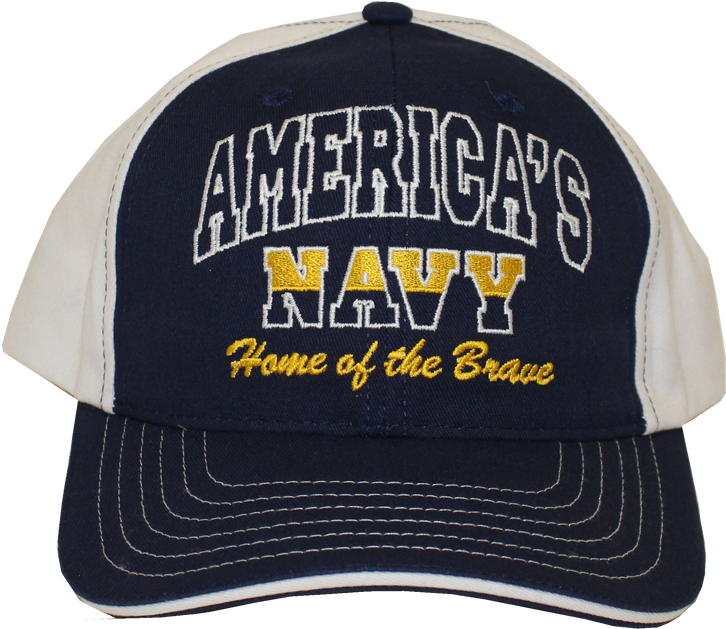 12252 - U - S - Navy Hat America Home Of The Brave - Baseball Cap (800x800), Png Download