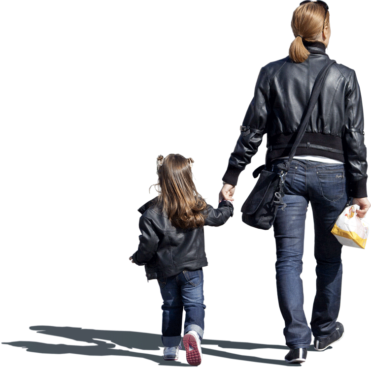 Cutout Store-12 - Cutout People With Shadow (753x748), Png Download