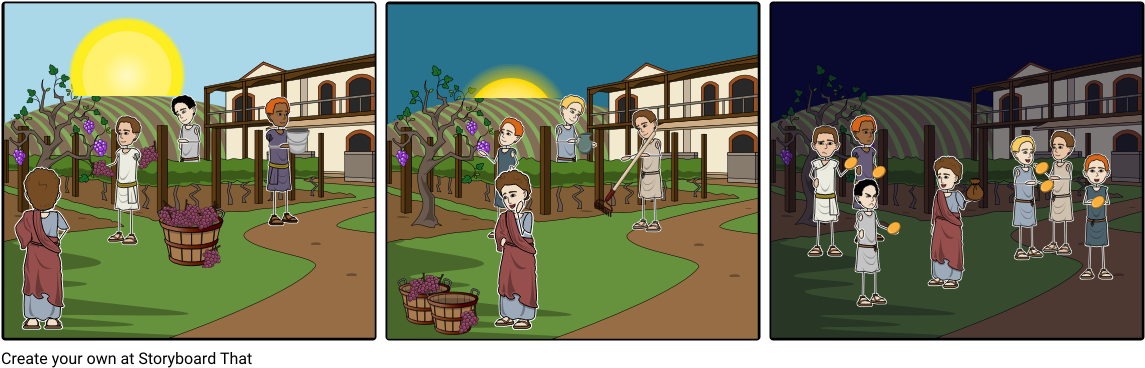 Workers In The Vineyard - Illustration (1164x385), Png Download