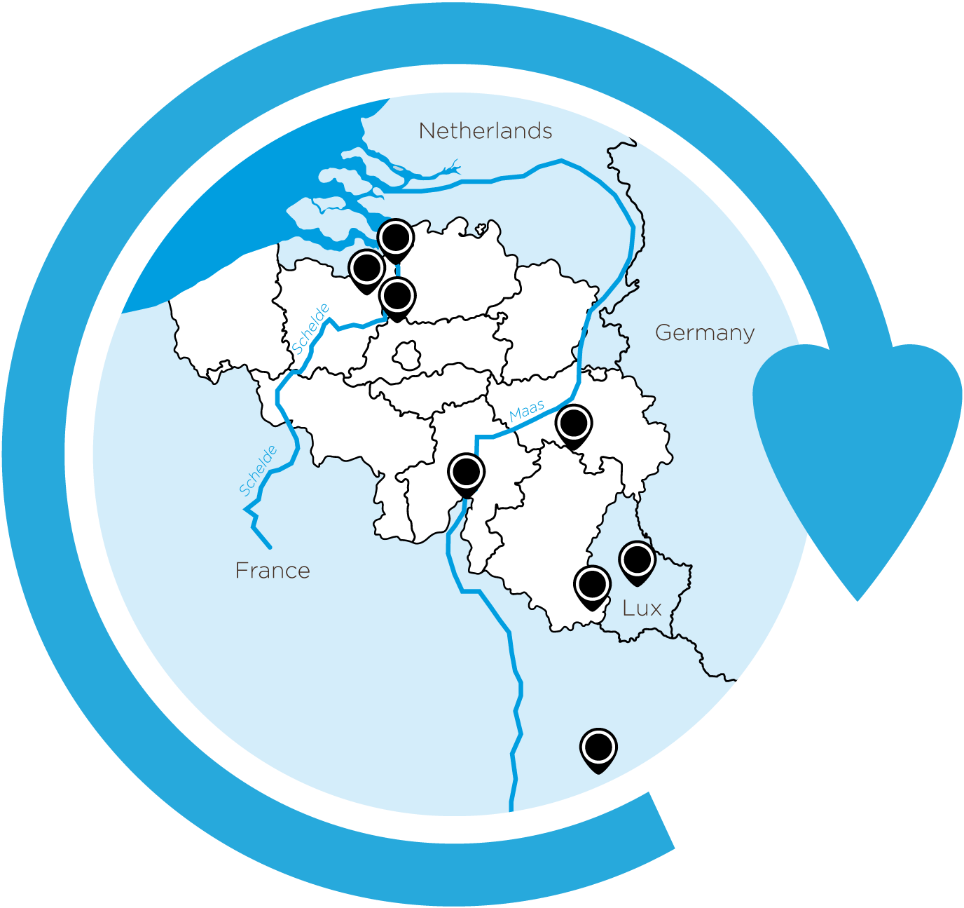 Bst Clip - Map Of Belgium (1376x1295), Png Download