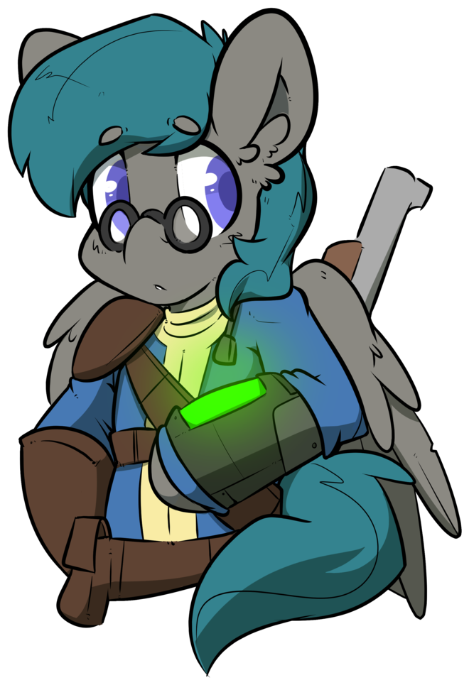 Bbsartboutique, Fallout, Glasses, Male, Oc, Oc Only, - Cartoon (791x1024), Png Download