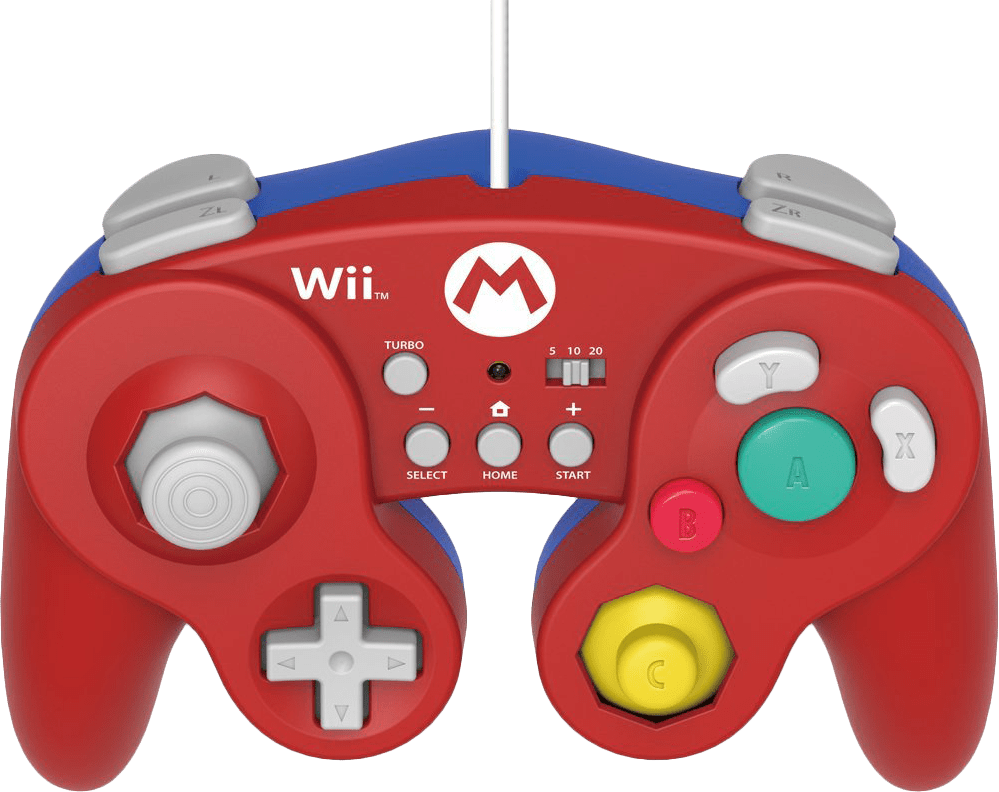 Hori Battle Pad / Controller - Gamecube Controller Mario Wii (999x792), Png Download