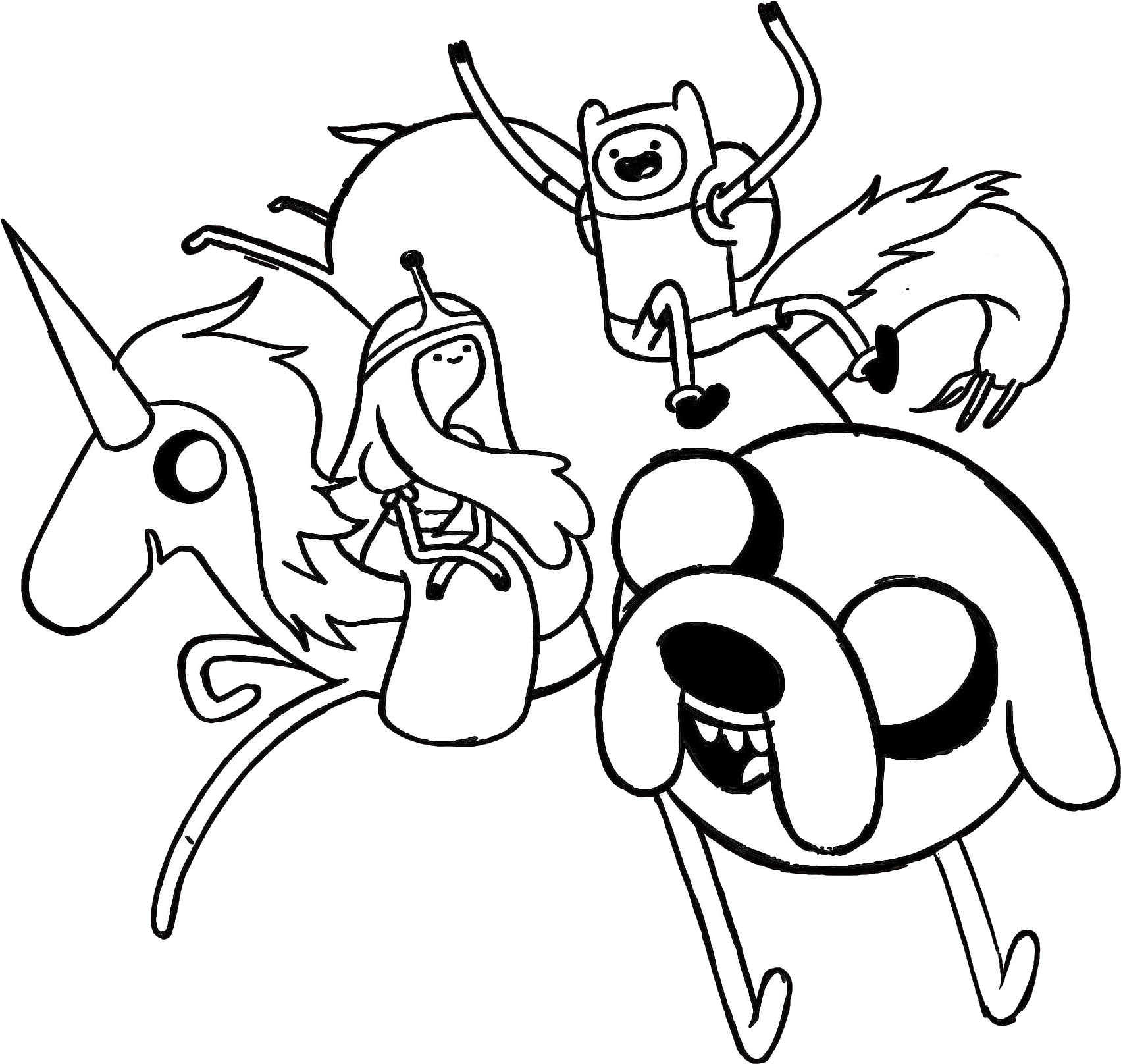O Melhor De Desenhos Para Colorir Frozen Uma Aventura - Best Drawings Adventure Time (2197x1701), Png Download