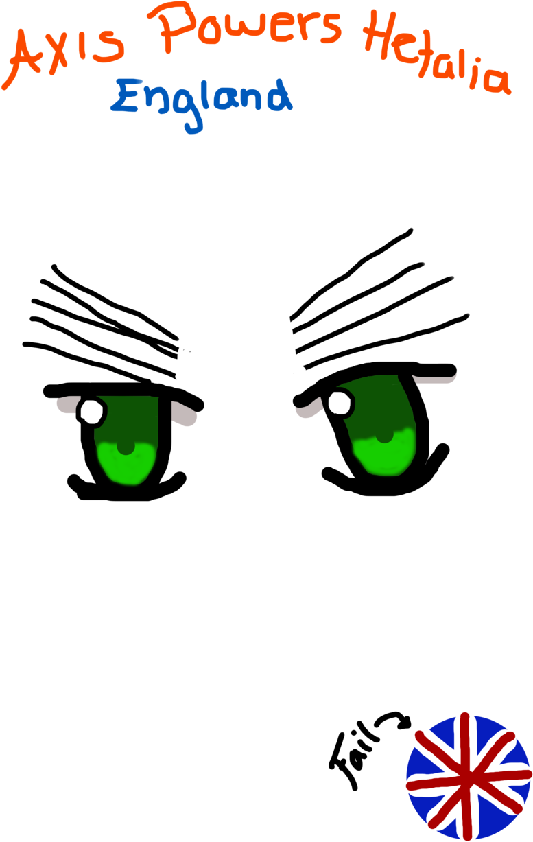 Axis Powers Hetalia- England's Eye Design - Illustration (853x1280), Png Download