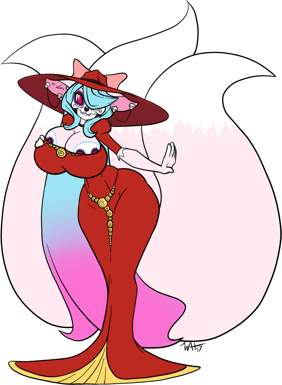 Amelia Day Of The Dead Png Tumblr Makeup Transparents - Cartoon (1275x1650), Png Download