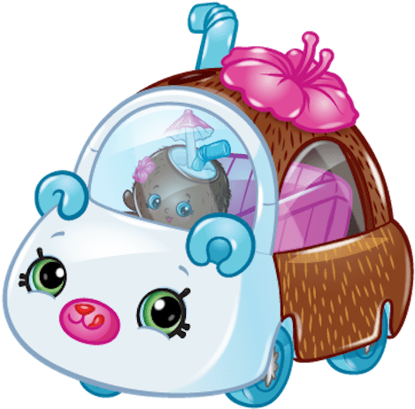 Shopkins Cutie Cars Season 3 List Of Characters Coconut - Shopkins Cutie Cars Car (746x641), Png Download