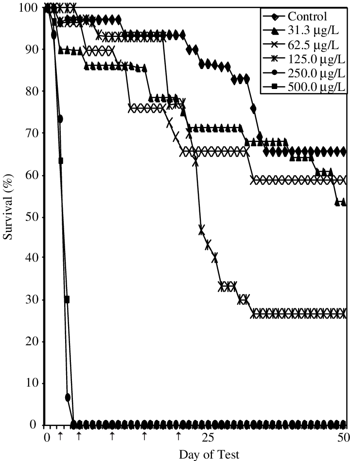 Survival Of Grass Shrimp Larvae Exposed To Chlorothalonil - Diagram (720x948), Png Download
