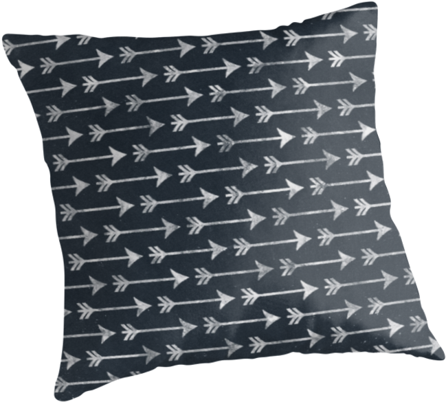 Chalkboard Black And White Tribal Arrow Pattern By - Cushion (875x875), Png Download