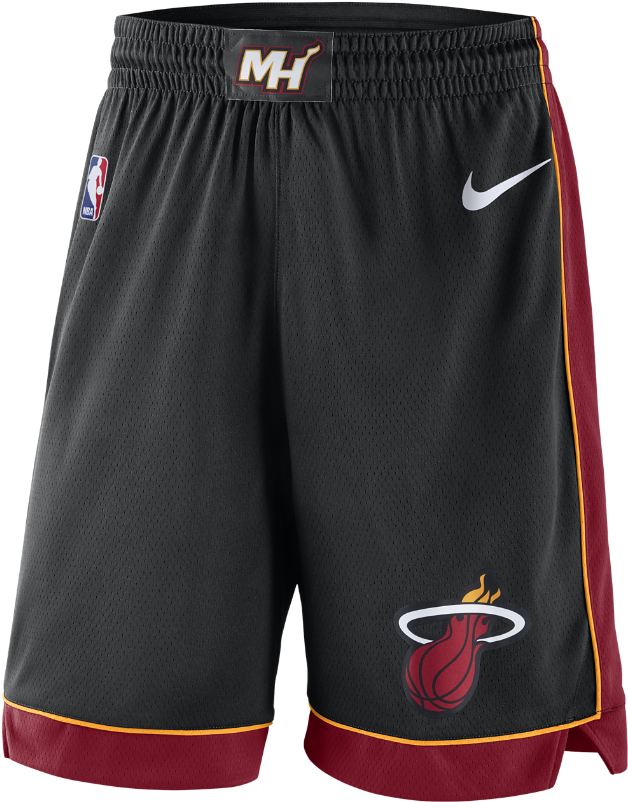 Miami Heat Nike Icon Edition Swingman Men's Nba Shorts - Miami Heat Nike Shorts (1000x1000), Png Download