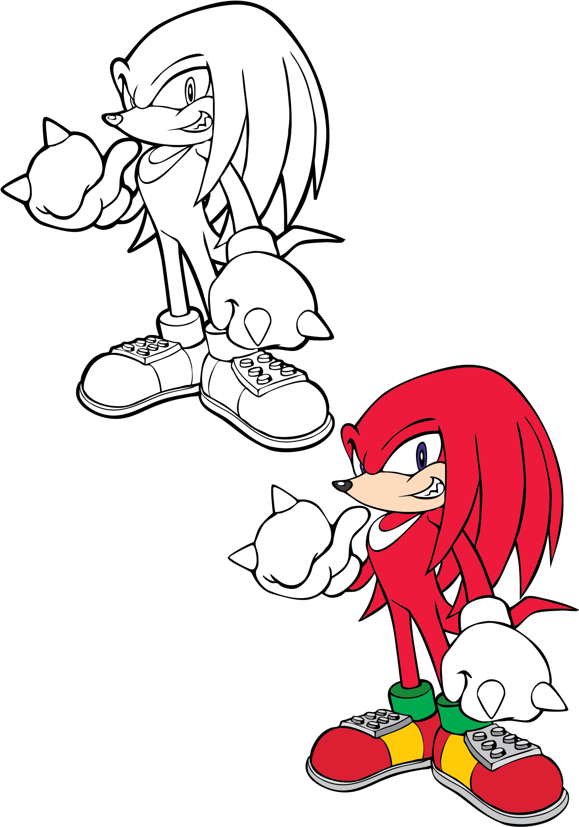 K M2 Converted 01 - Knuckles The Echidna (2000x2830), Png Download