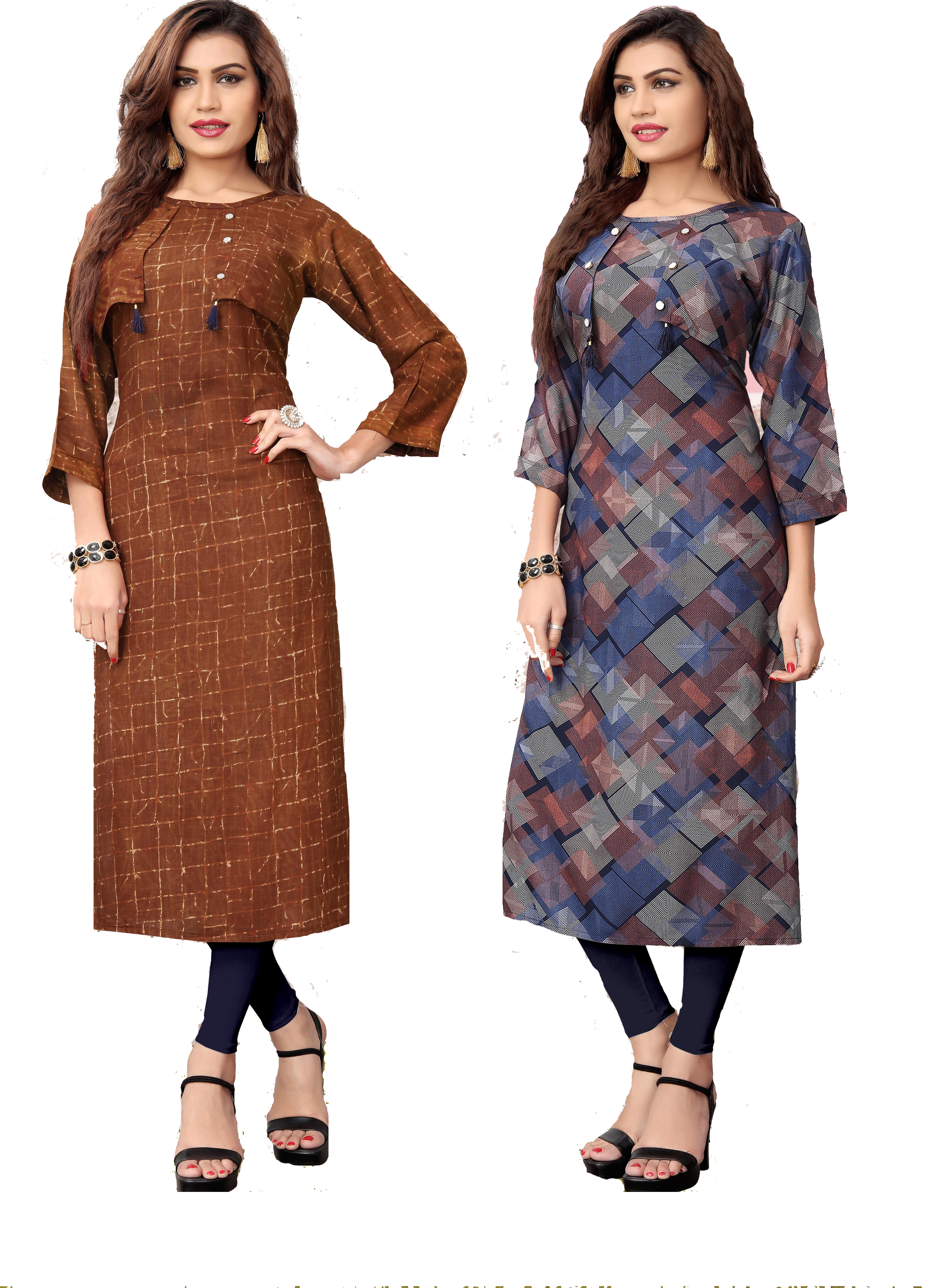 Printed Kurti (3333x4611), Png Download
