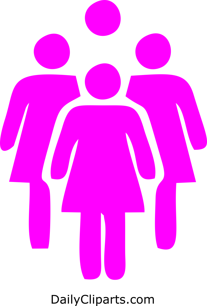 Group Of Women Standing Together Icon (693x1024), Png Download