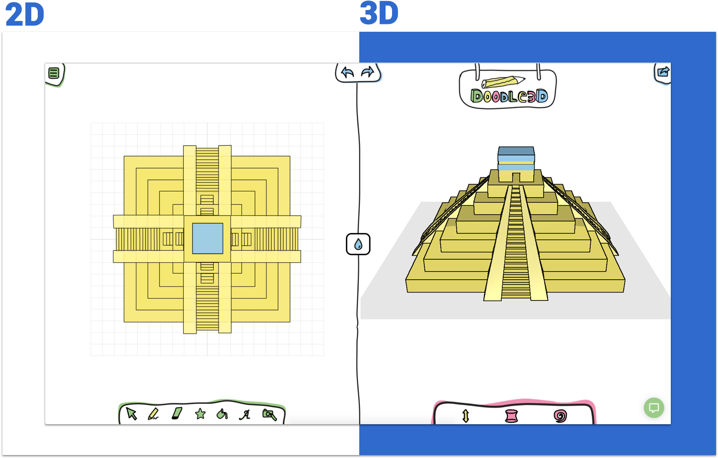 The 2d To 3d Interface Of Doodle3d - Diagram (1732x1123), Png Download