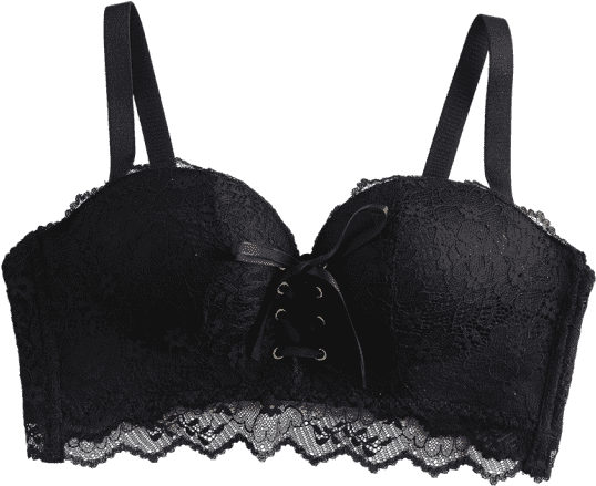 Lace Up Seamless Bra - Lingerie Top (558x744), Png Download