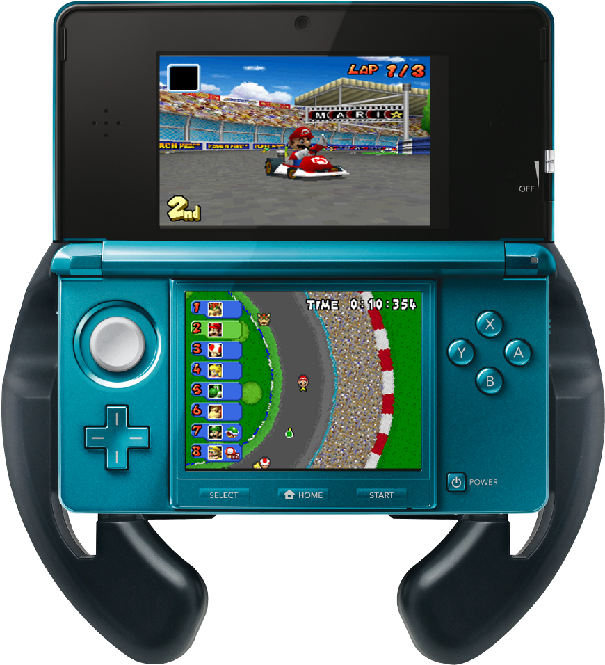 Mario Kart 7 Wheel 3ds - Nintendo 3ds (1397x1371), Png Download