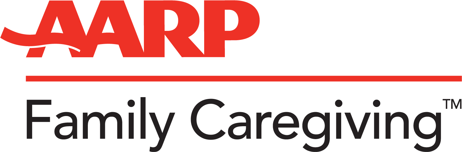 287109 Aarp Family Caregiving Two Color - Carmine (1695x629), Png Download