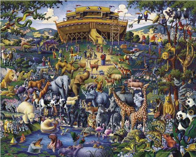 Noah's Ark - Dowdle Puzzles Noah's Ark (640x640), Png Download