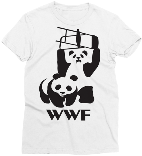Wwf ﻿classic Sublimation Women's T-shirt - Wwf Panda Chair (580x580), Png Download