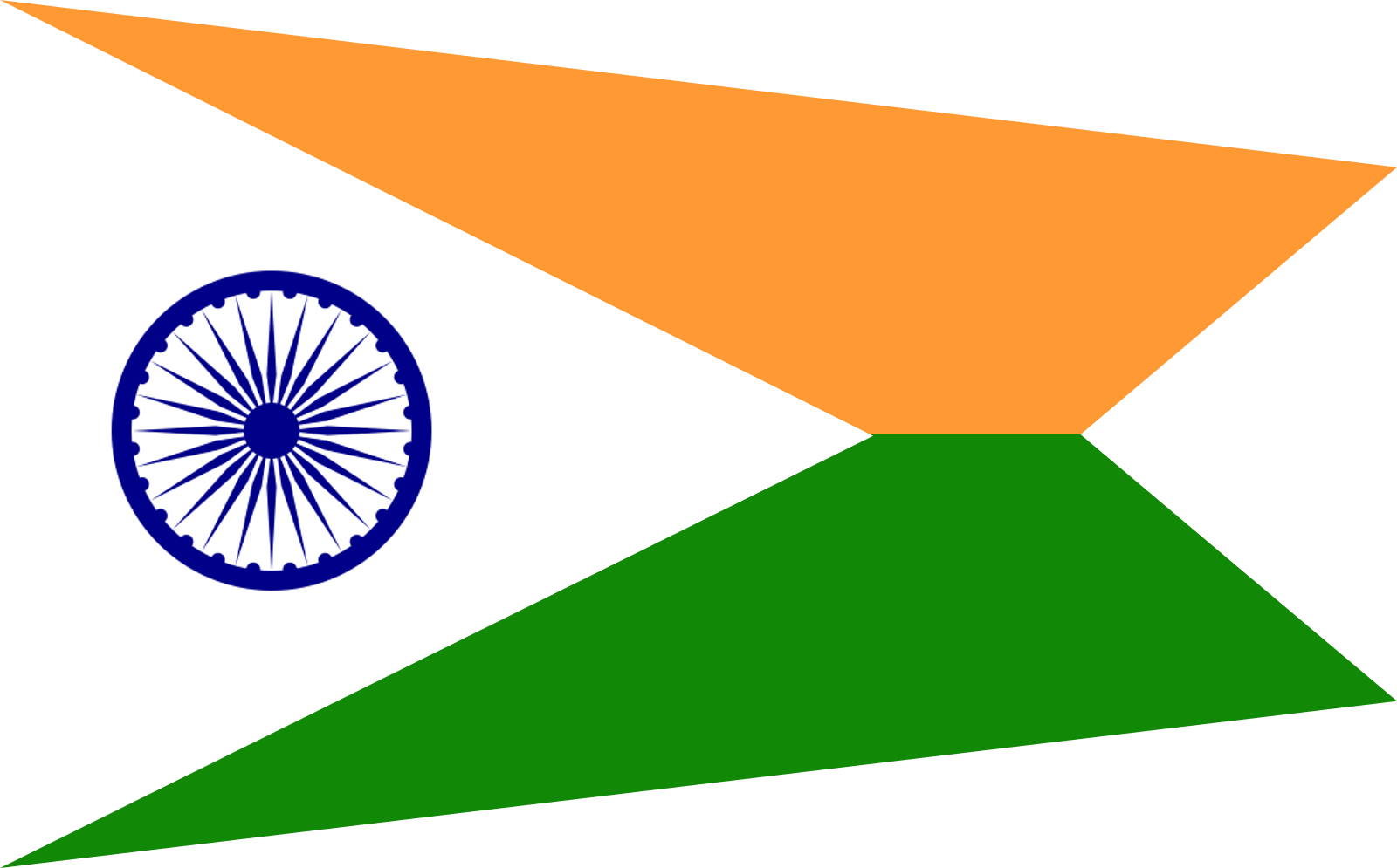 Ocindian Flag As A Swallowtail / Broad Pennant (1600x995), Png Download