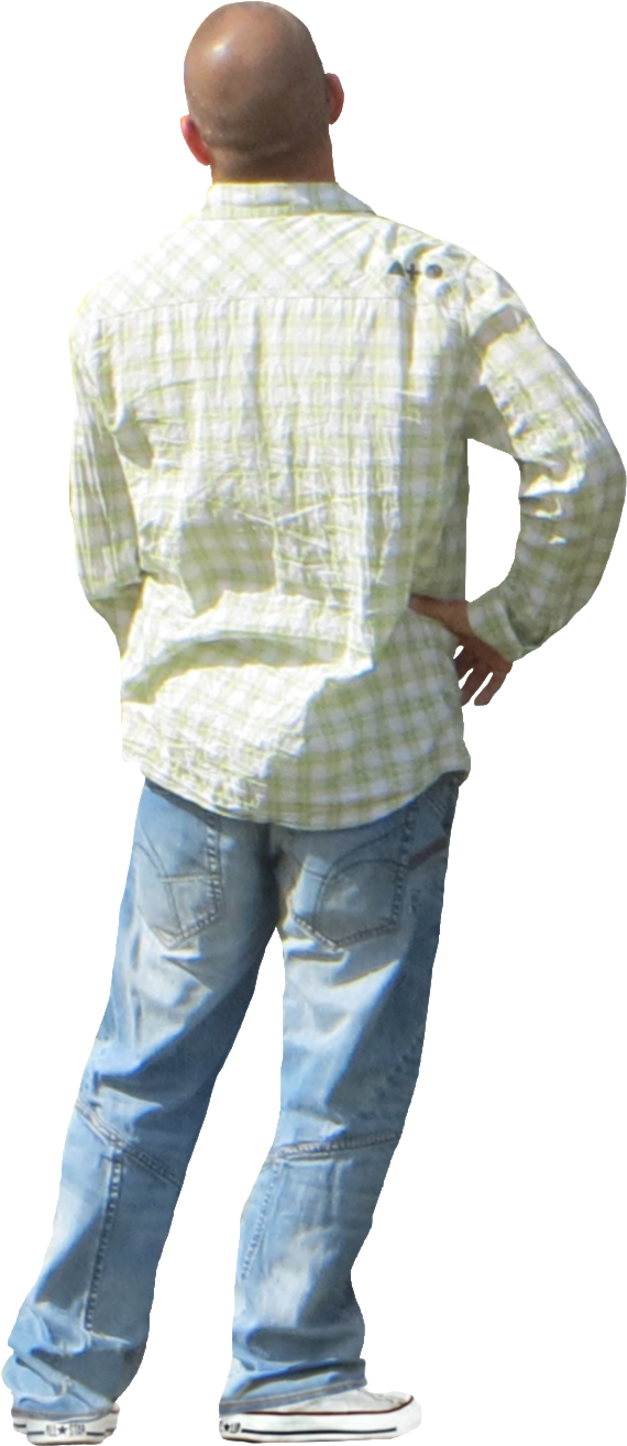 Hombre De Espaldas Immediate Entourage, Flannel Shirt, - Hombre De Espaldas Png (1314x1314), Png Download