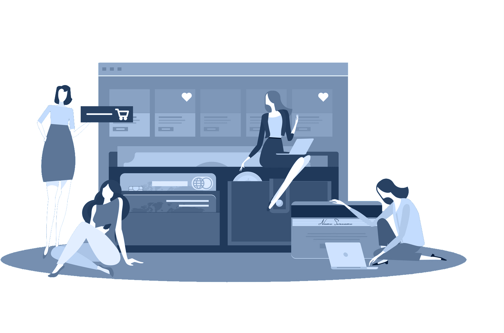 Ecommerce Website Design - Illustration (1780x1068), Png Download