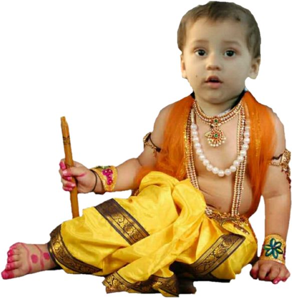 Download Lord Krishana Baby Krishna Dress Wear Baby Full Size PNG