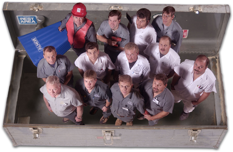 Dhmc Maintenance Crew In A Toolbox - Plywood (800x533), Png Download