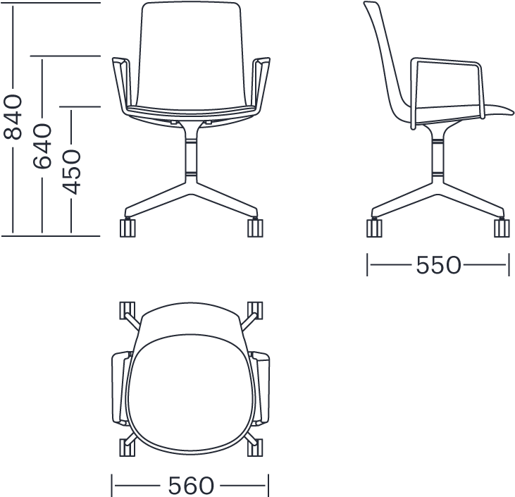 Measures - Office Chair (900x778), Png Download