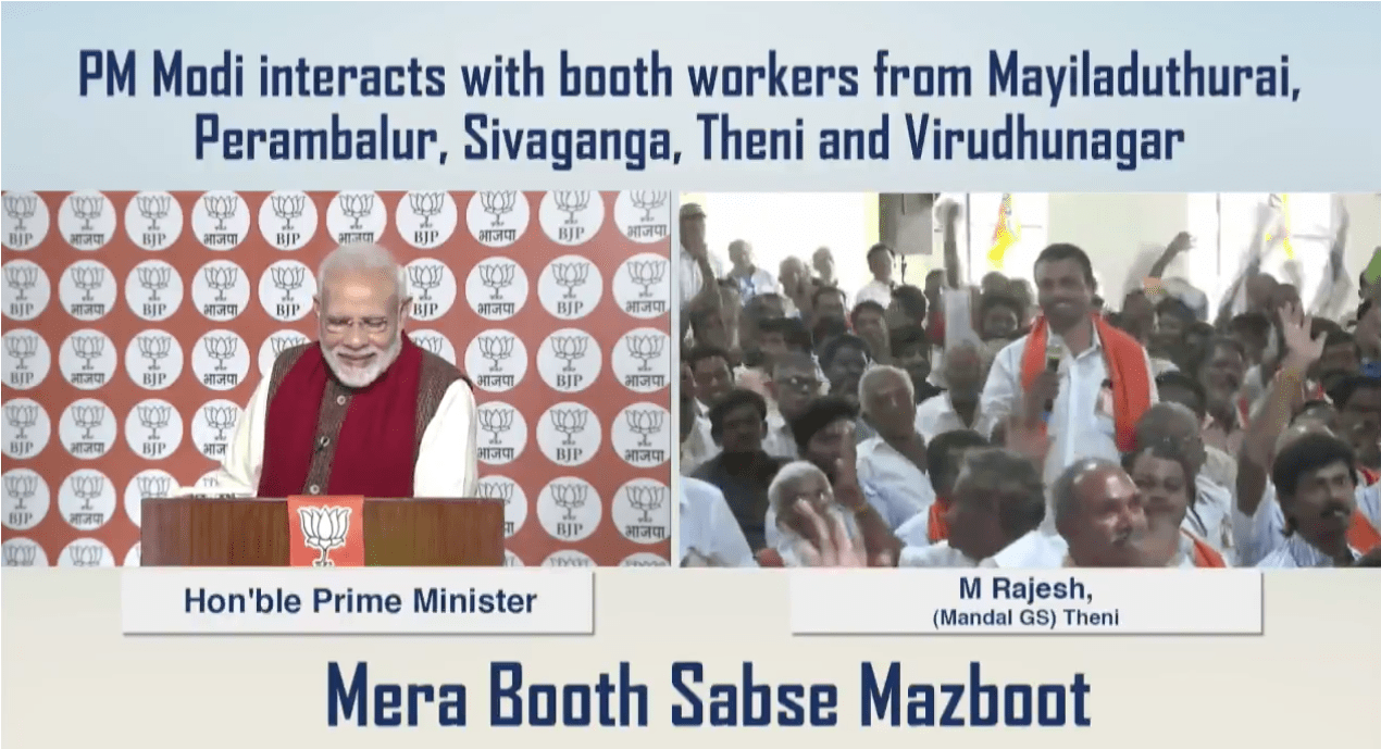 Modi Interacts With Tn Bjp Workers, Asks Them To Focus (1280x800), Png Download