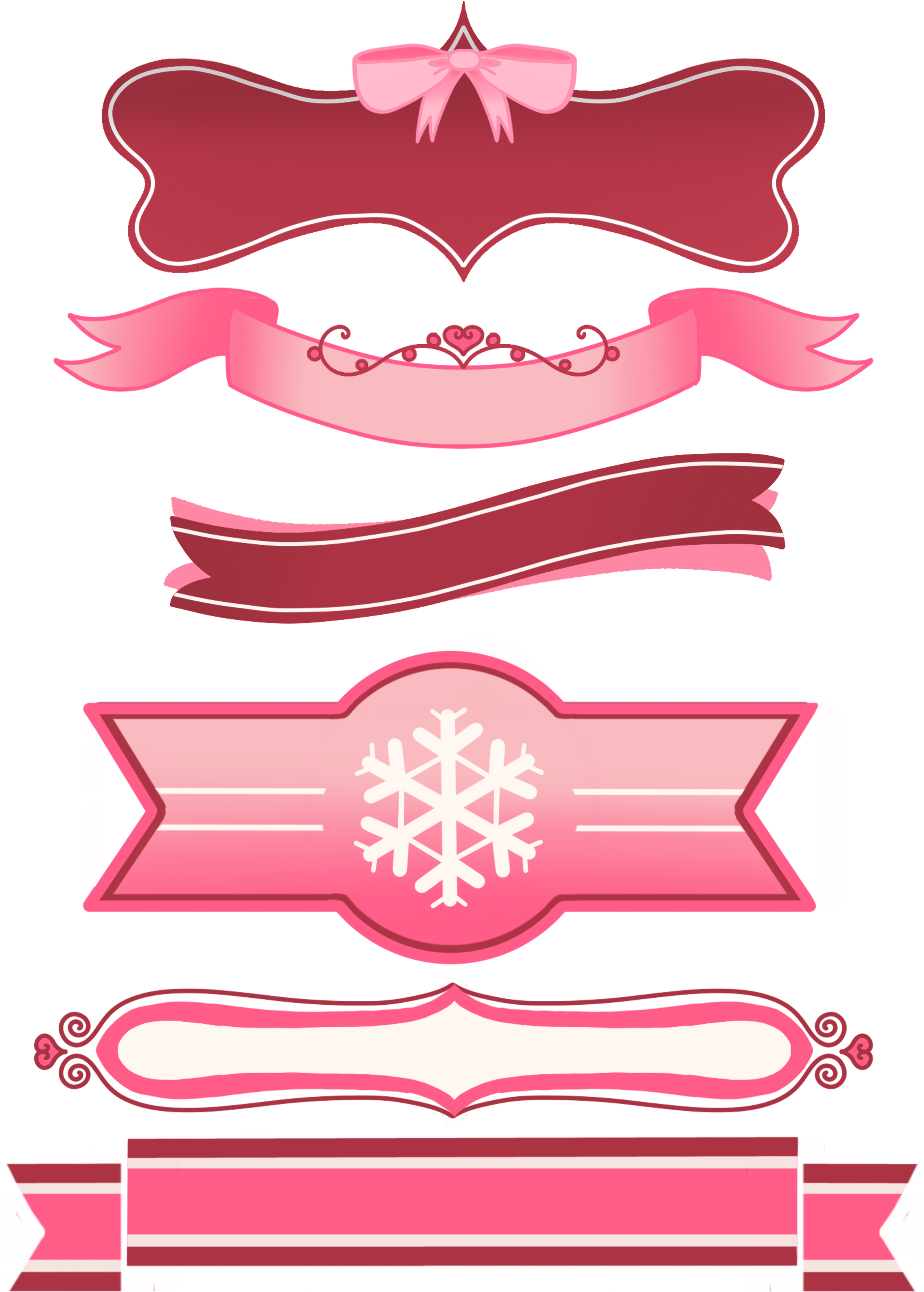 Ribbon Decoration Romance Holiday Png And Psd (3072x4107), Png Download