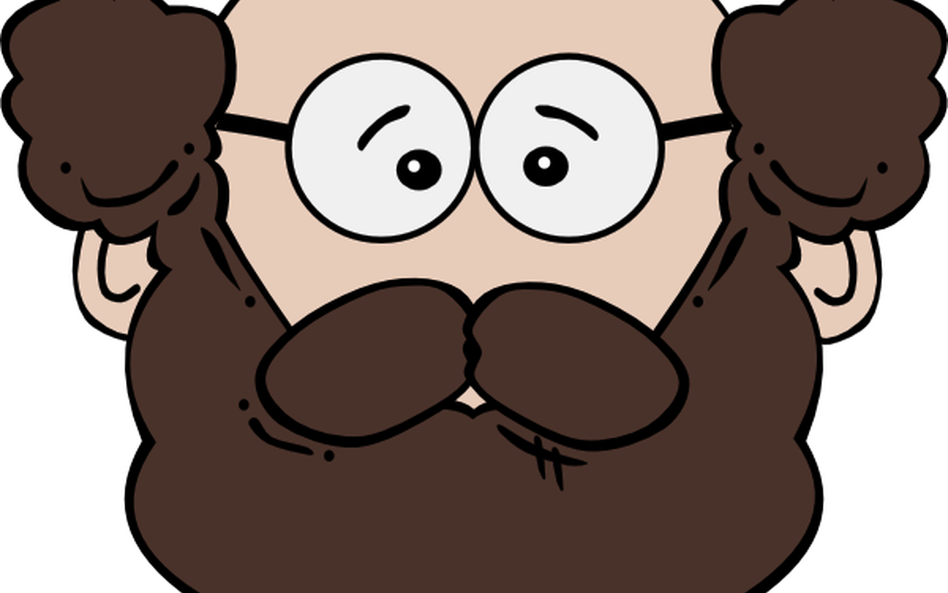 Old Lady Face Clipart - Old Man Face Cartoon (1368x855), Png Download
