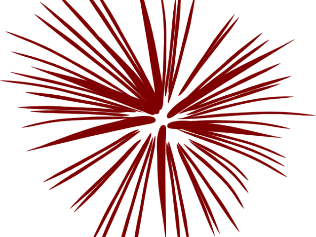 Rocket Clipart Firecracker - Fireworks Red And White (640x480), Png Download