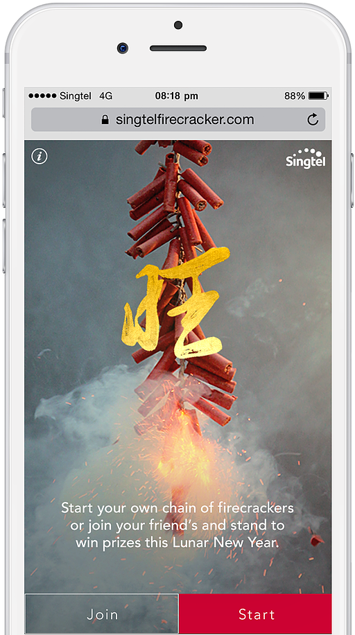 How It Works - Singtel Firecracker App (596x924), Png Download