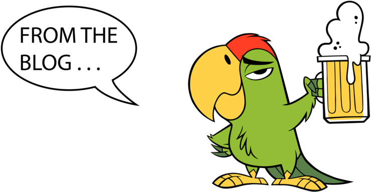From The Blog Parrot - Cartoon (1000x386), Png Download