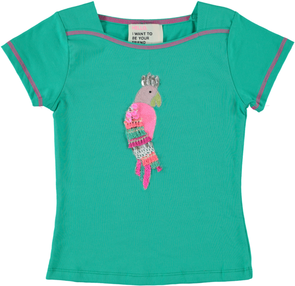 Mim-pi Green Parrot Top M830 - Active Shirt (1024x1024), Png Download