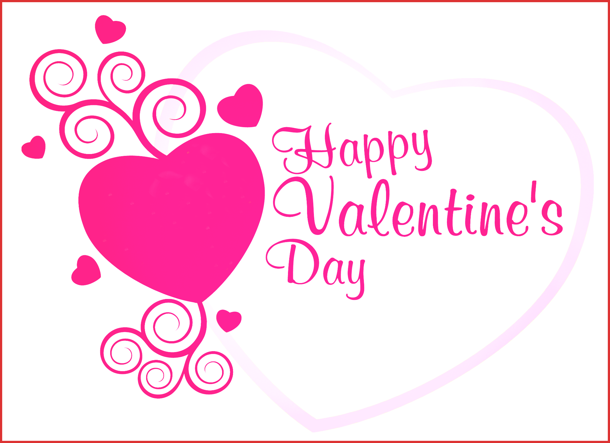 Best Of Valentine Day Leave Latter Clipart - Happy Valentine Day Png (1953x1418), Png Download