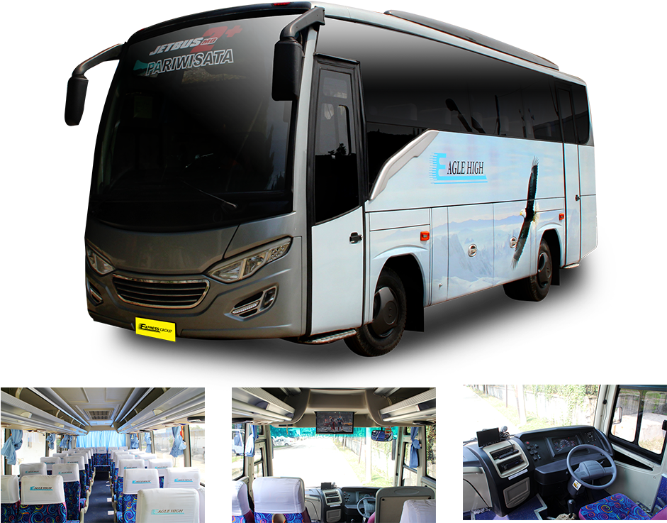 Eagle High - Medium Bus - Bus Pariwisata Eagle High (1000x800), Png Download