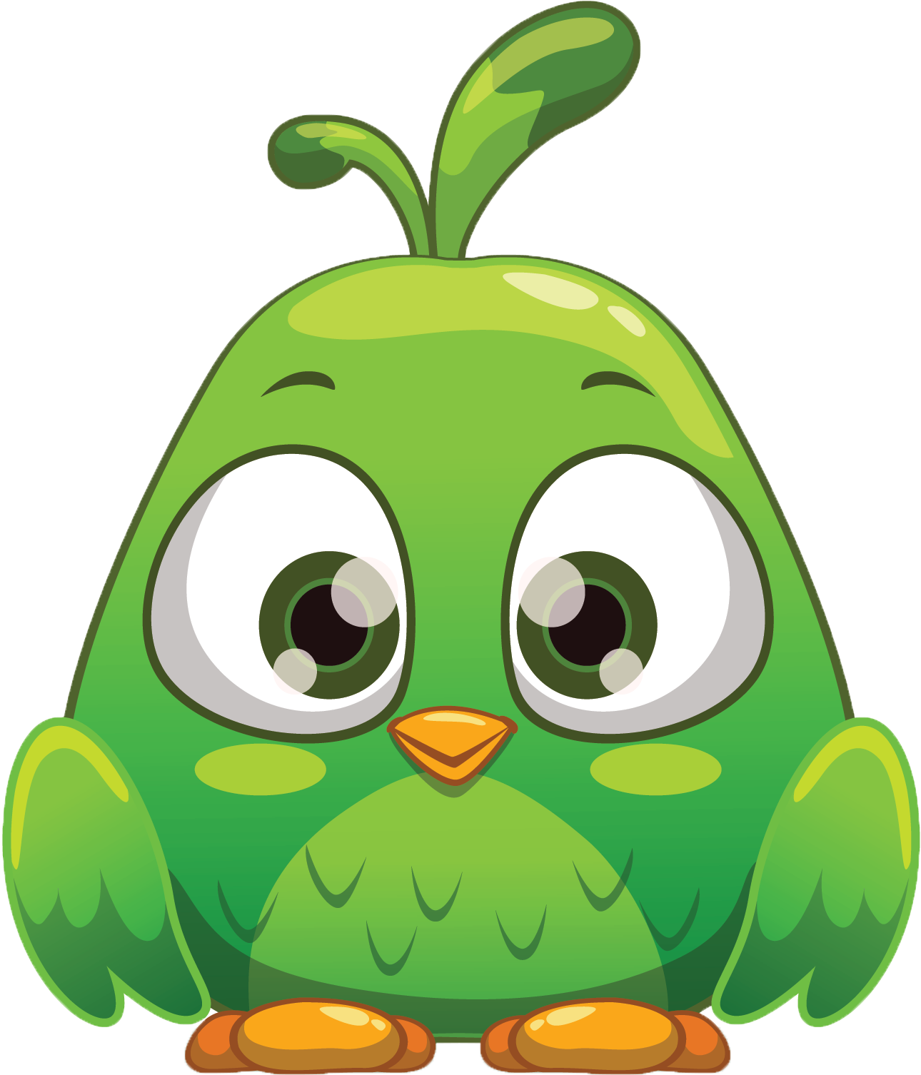 Parrot - Cute Cartoon Birds (1290x1506), Png Download