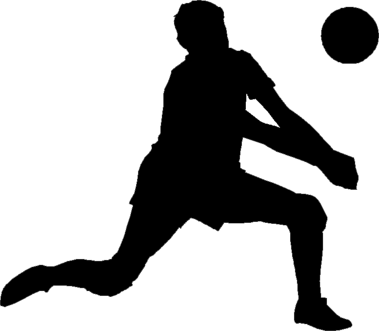 Strong Navy Beat Army In Inter Services Volleyball - Volleyball Player Silhouette Png (780x680), Png Download