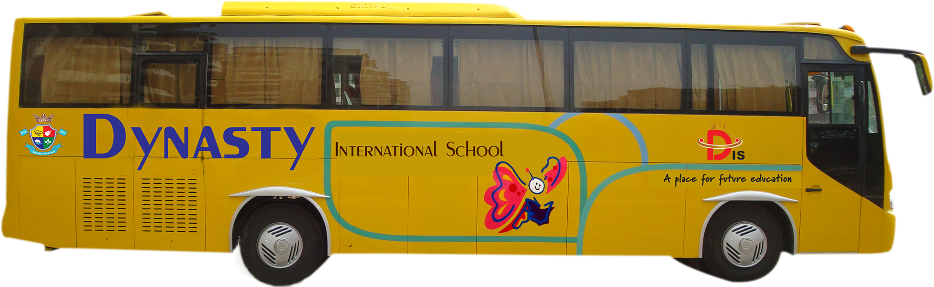 The School Owns A Fleet Of Deluxe Ac And Non Ac Buses - School Bus (1920x590), Png Download