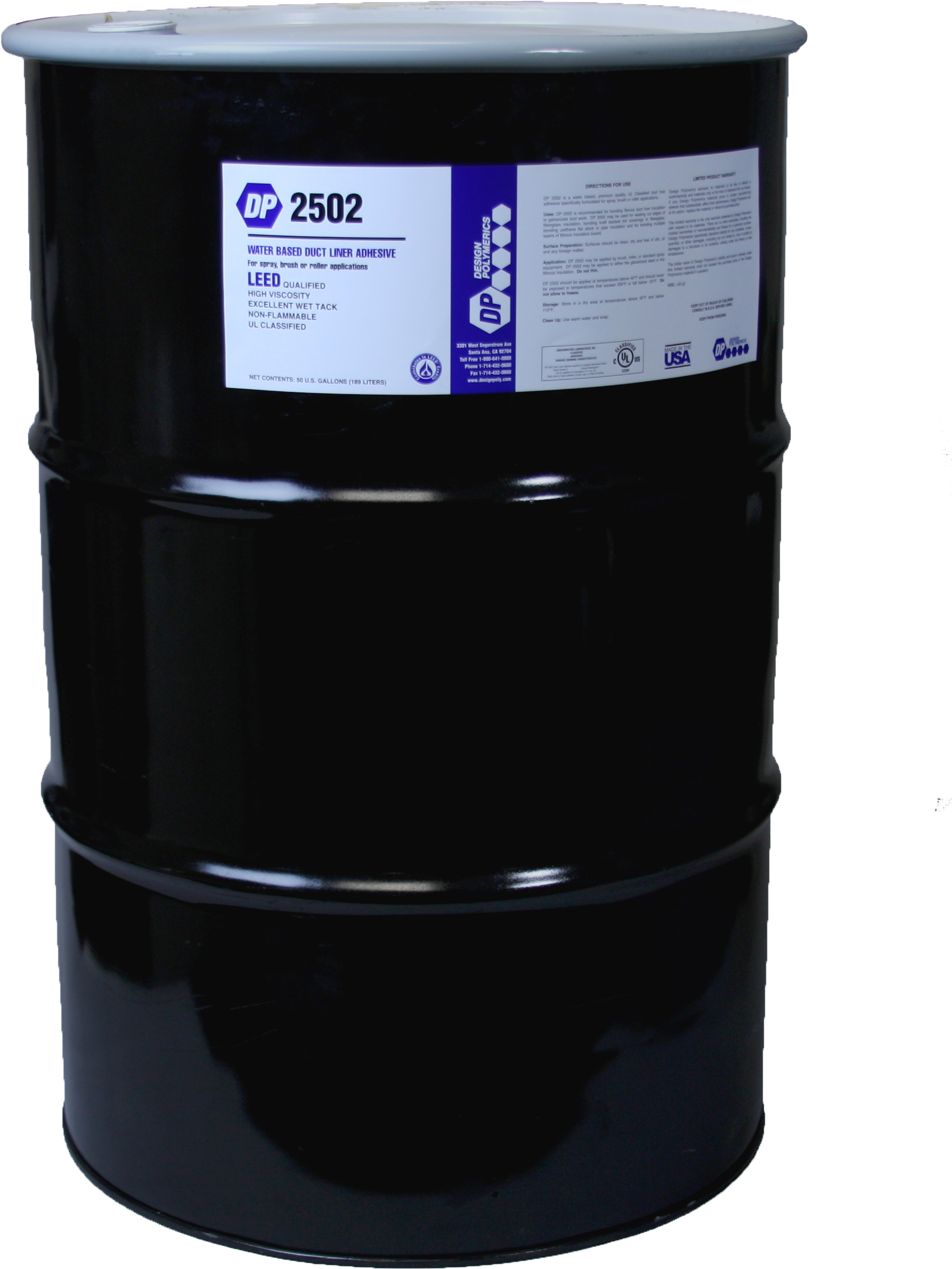 Design Polymerics Dp 2502 Water Based Duct Liner Adhesive (2072x2590), Png Download
