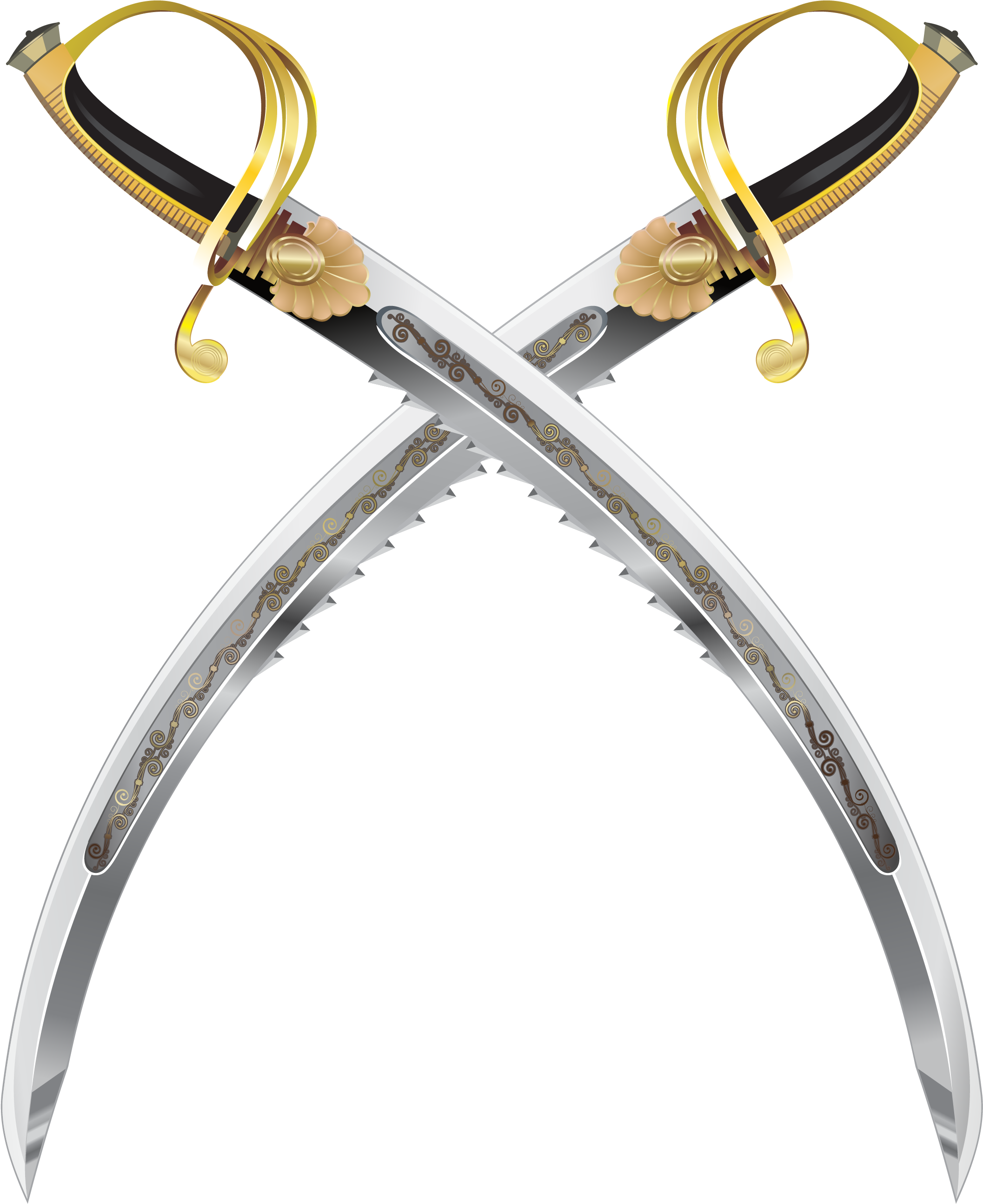 Swiss Ceremonial Swords - Twin Pirate Swords (2244x2731), Png Download