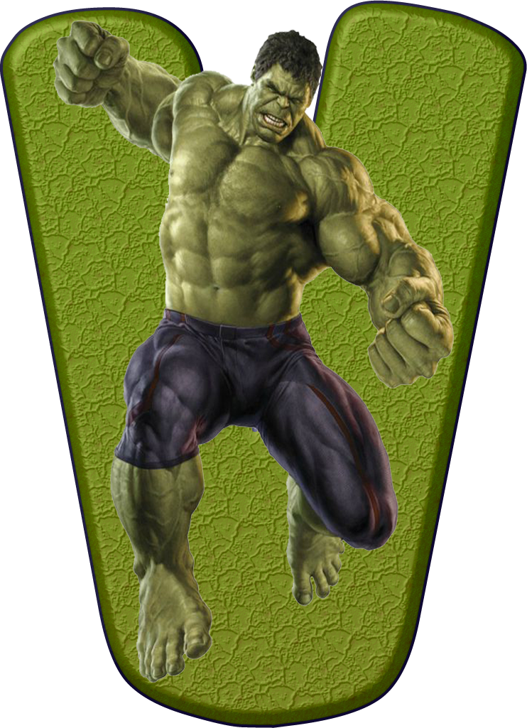 *✿**✿*hulk*✿**✿* - - V - Letra L De Superheroes (742x1025), Png Download